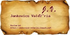 Jankovics Valéria névjegykártya