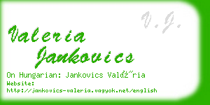 valeria jankovics business card